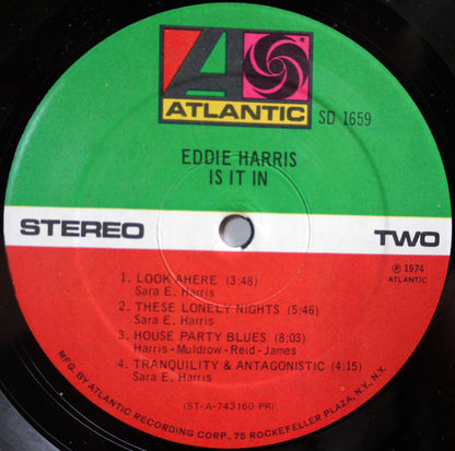 Eddie Harris : Is It In (LP, Album, PR)