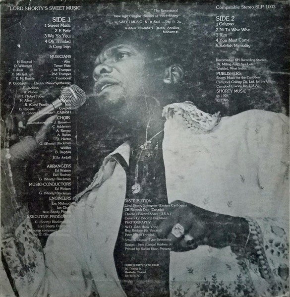 Lord Shorty : Sweet Music (LP, Album)