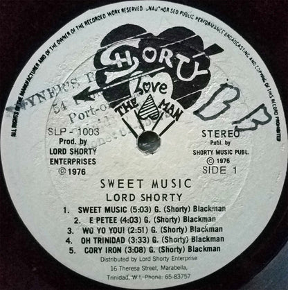 Lord Shorty : Sweet Music (LP, Album)