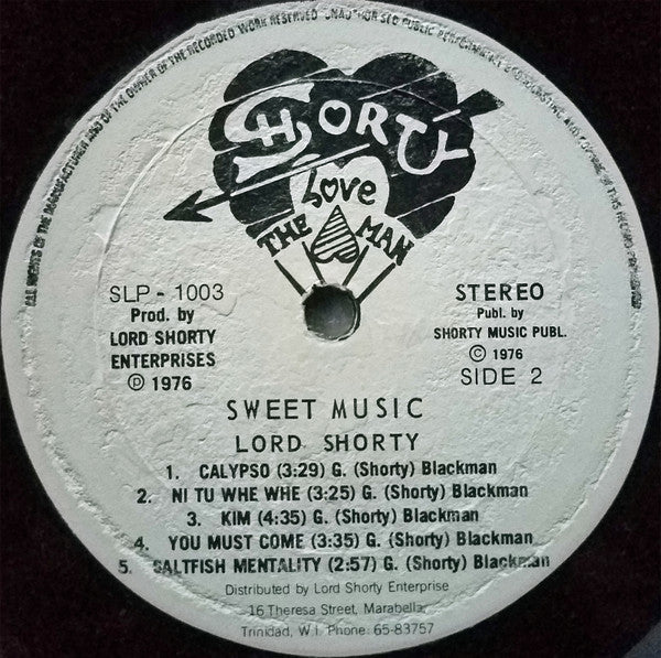 Lord Shorty : Sweet Music (LP, Album)