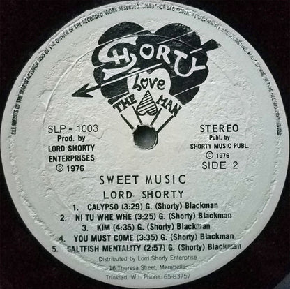 Lord Shorty : Sweet Music (LP, Album)