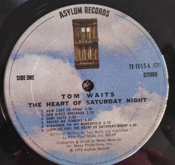 Tom Waits : The Heart Of Saturday Night (LP, Album, CP )