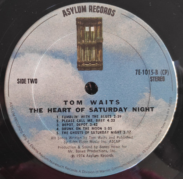 Tom Waits : The Heart Of Saturday Night (LP, Album, CP )
