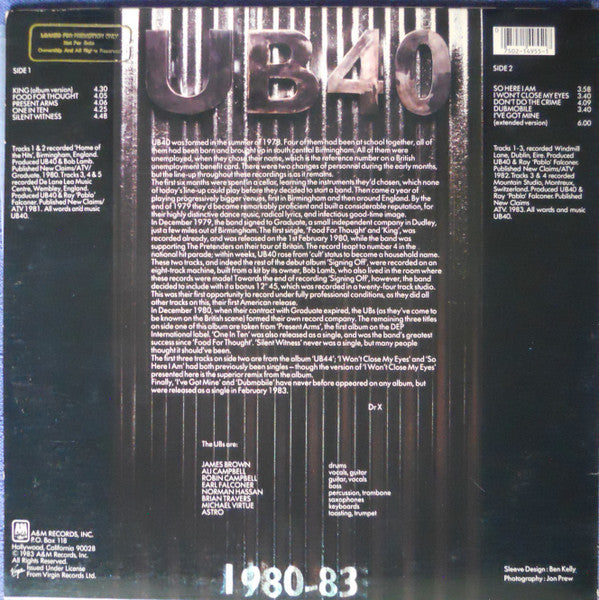 UB40 : 1980-1983 (LP, Comp, C =)