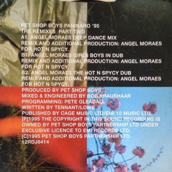 Pet Shop Boys : Paninaro '95 (The Remixes Part Two) (12", Promo)