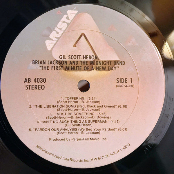 Gil Scott-Heron & Brian Jackson, The Midnight Band : The First Minute Of A New Day (LP, Album)