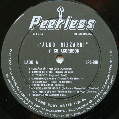 Aldo Rizzardi : Aldo Rizzardi Y Su Acordeón (LP)