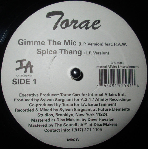 Torae : Gimme The Mic / Spice Thang (12", Single)