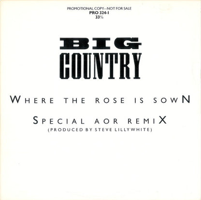 Big Country : Where The Rose Is Sown (Special AOR Remix) (12", Promo)