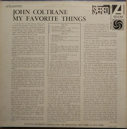 John Coltrane : My Favorite Things (LP, Album, RE, PR )