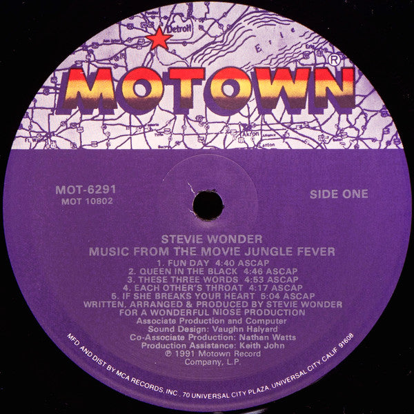 Stevie Wonder : Music From The Movie "Jungle Fever" (LP, Album)