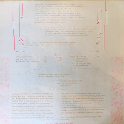 Blackearth Percussion Group : Albright Bertoncini Cage Harrison Miller (LP)