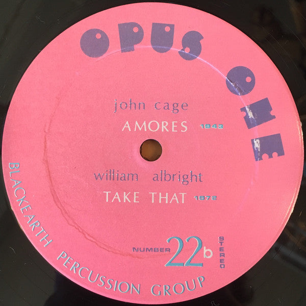 Blackearth Percussion Group : Albright Bertoncini Cage Harrison Miller (LP)