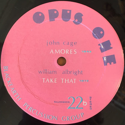 Blackearth Percussion Group : Albright Bertoncini Cage Harrison Miller (LP)