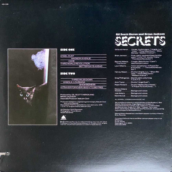 Gil Scott-Heron & Brian Jackson : Secrets (LP, Album, Ter)