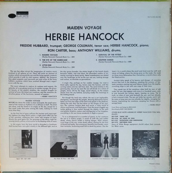 Herbie Hancock : Maiden Voyage (LP, Album, RE)