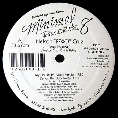 Nelson Cruz : My House (12", Promo)
