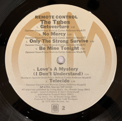 The Tubes : Remote Control (LP, Album, Pit)
