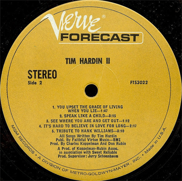 Tim Hardin : Tim Hardin 2 (LP, Album)