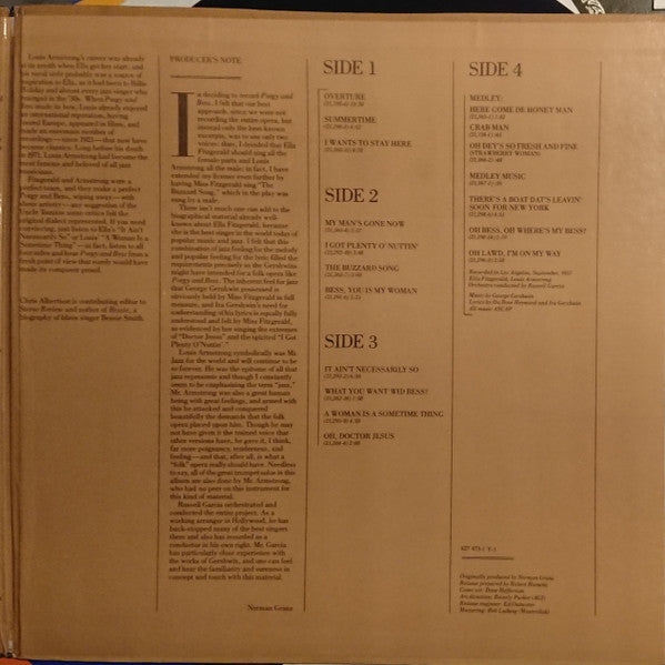 Ella Fitzgerald & Louis Armstrong : Porgy & Bess (2xLP, Album, RE, Gat)