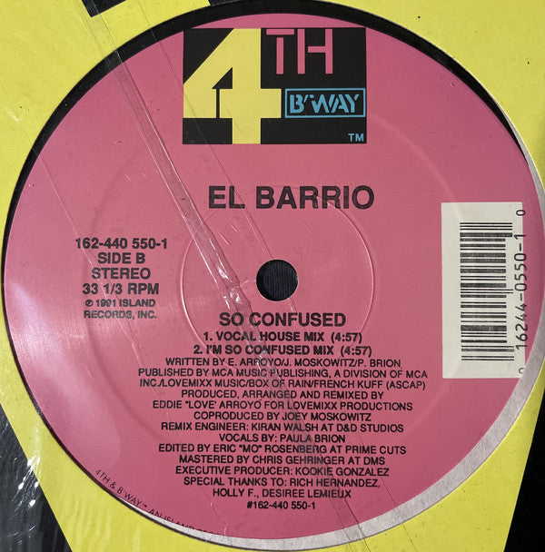 El Barrio : So Confused (12")