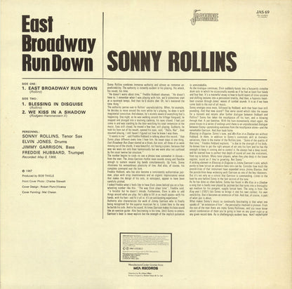 Sonny Rollins : East Broadway Run Down (LP, Album, RE)