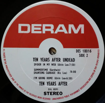 Ten Years After : Undead (LP, Album, Pit)