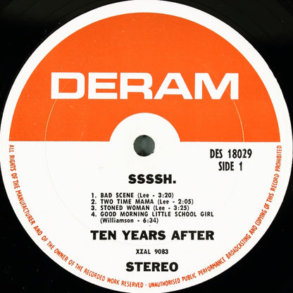 Ten Years After : Ssssh. (LP, Album, Pit)