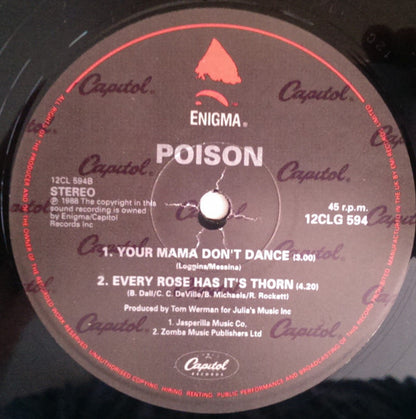 Poison (3) : Something To Believe In (12", Single, Ltd, Gat)