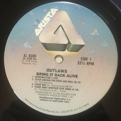 Outlaws : Bring It Back Alive (2xLP, Album, Club, CRC)