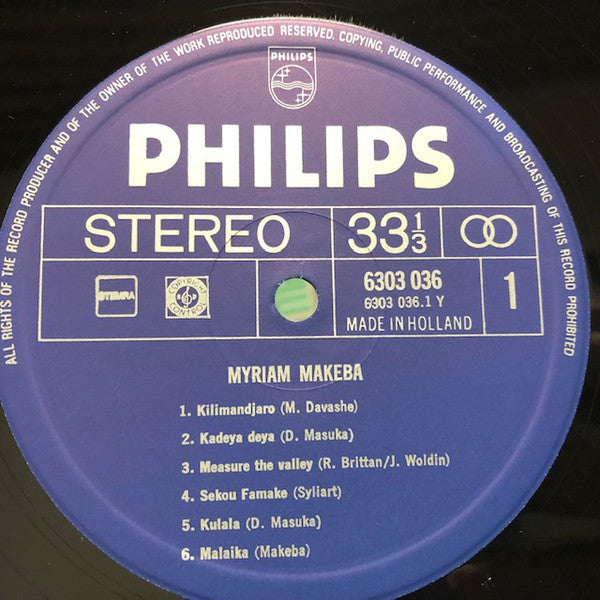 Miriam Makeba : Live In Africa (LP, Album)