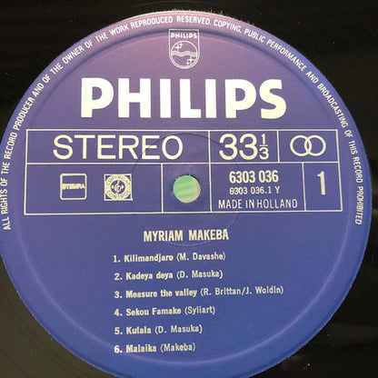 Miriam Makeba : Live In Africa (LP, Album)