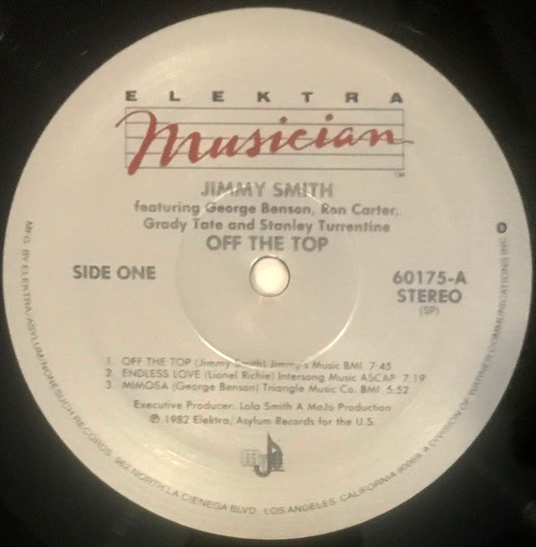 Jimmy Smith Featuring George Benson, Ron Carter, Grady Tate, Stanley Turrentine : Off The Top (LP, Album, Spe)