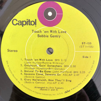 Bobbie Gentry : Touch 'Em With Love (LP, Album, Jac)