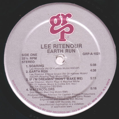 Lee Ritenour : Earth Run (LP, Album, Hau)