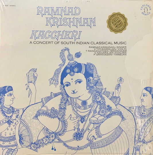 Ramnad Krishnan : Kaccheri (A Concert Of South Indian Classical Music) (LP, Album)
