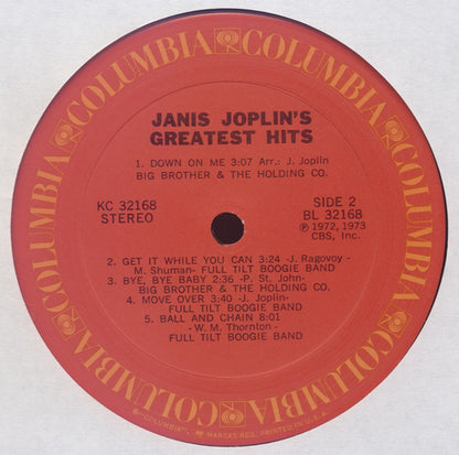 Janis Joplin : Janis Joplin's Greatest Hits (LP, Comp)