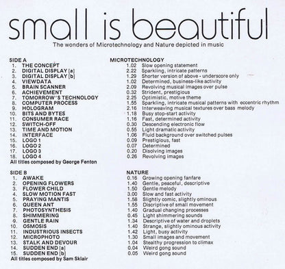 George Fenton / Sam Sklair : Small Is Beautiful (LP)