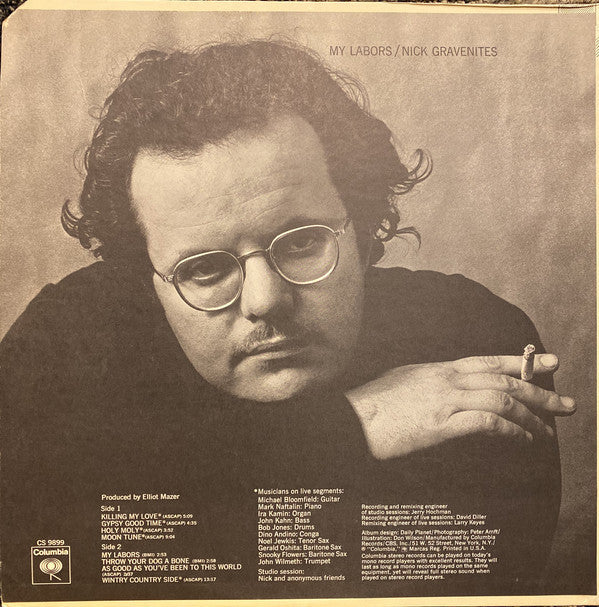 Nick Gravenites : My Labors (LP, Album, Pit)