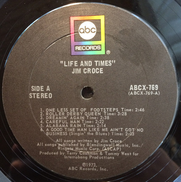 Jim Croce : Life And Times (LP, Album, Gat)