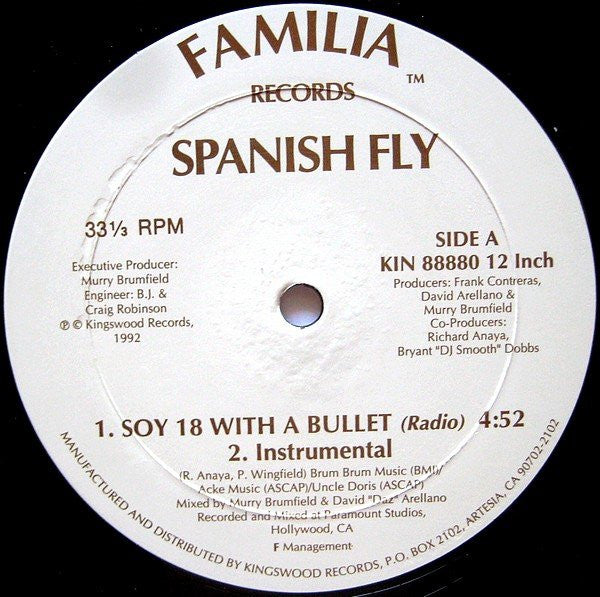 Spanish F.L.Y. : Soy 18 With A Bullet (12")