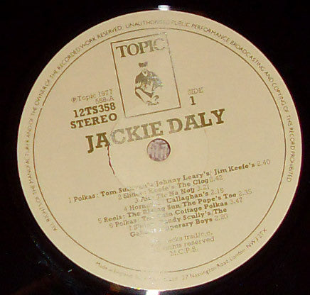 Jackie Daly : Music From Sliabh Luachra - Vol 6 (LP)