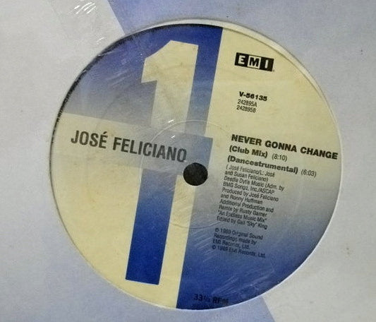 José Feliciano : Never Gonna Change (12", RE)