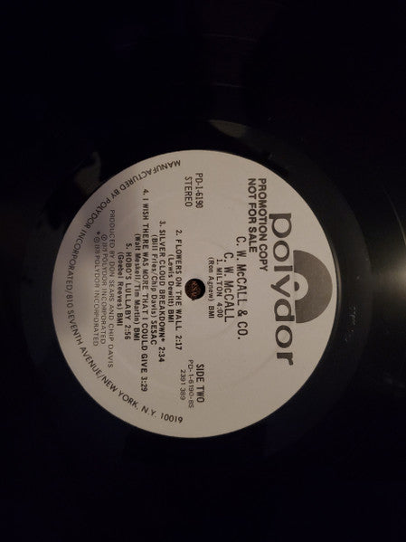C.W. McCall : C.W McCall & Co. (LP, Promo, Pro)