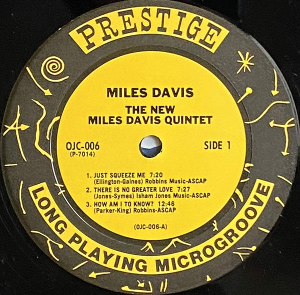 The Miles Davis Quintet : Miles (LP, Album, Mono, RE, Ter)