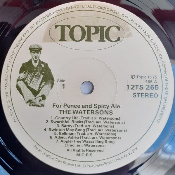 The Watersons : For Pence And Spicy Ale (LP, Album, RP)