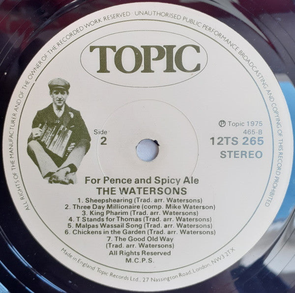 The Watersons : For Pence And Spicy Ale (LP, Album, RP)