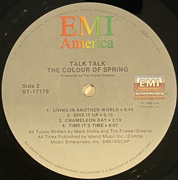 Talk Talk : The Colour Of Spring (LP, Album, Spe)