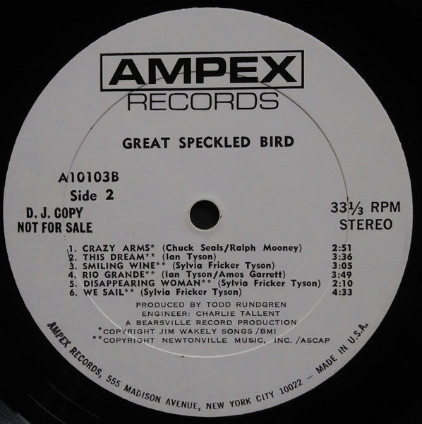Great Speckled Bird : Great Speckled Bird (LP, Album, Promo, Whi)