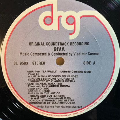Vladimir Cosma : Diva (Original Soundtrack Recording) (LP, Album)